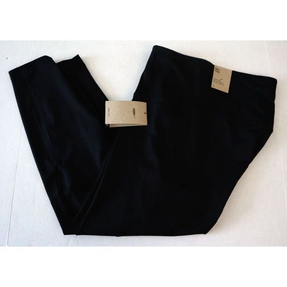 Nike Yoga DR7800 Women's Plus Sz 2XL Black Dri-Fit High Rise 7/8 Yoga Pants - Picture 1 of 8